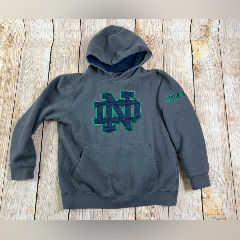Colosseum Gray and Green Kids Hoodie